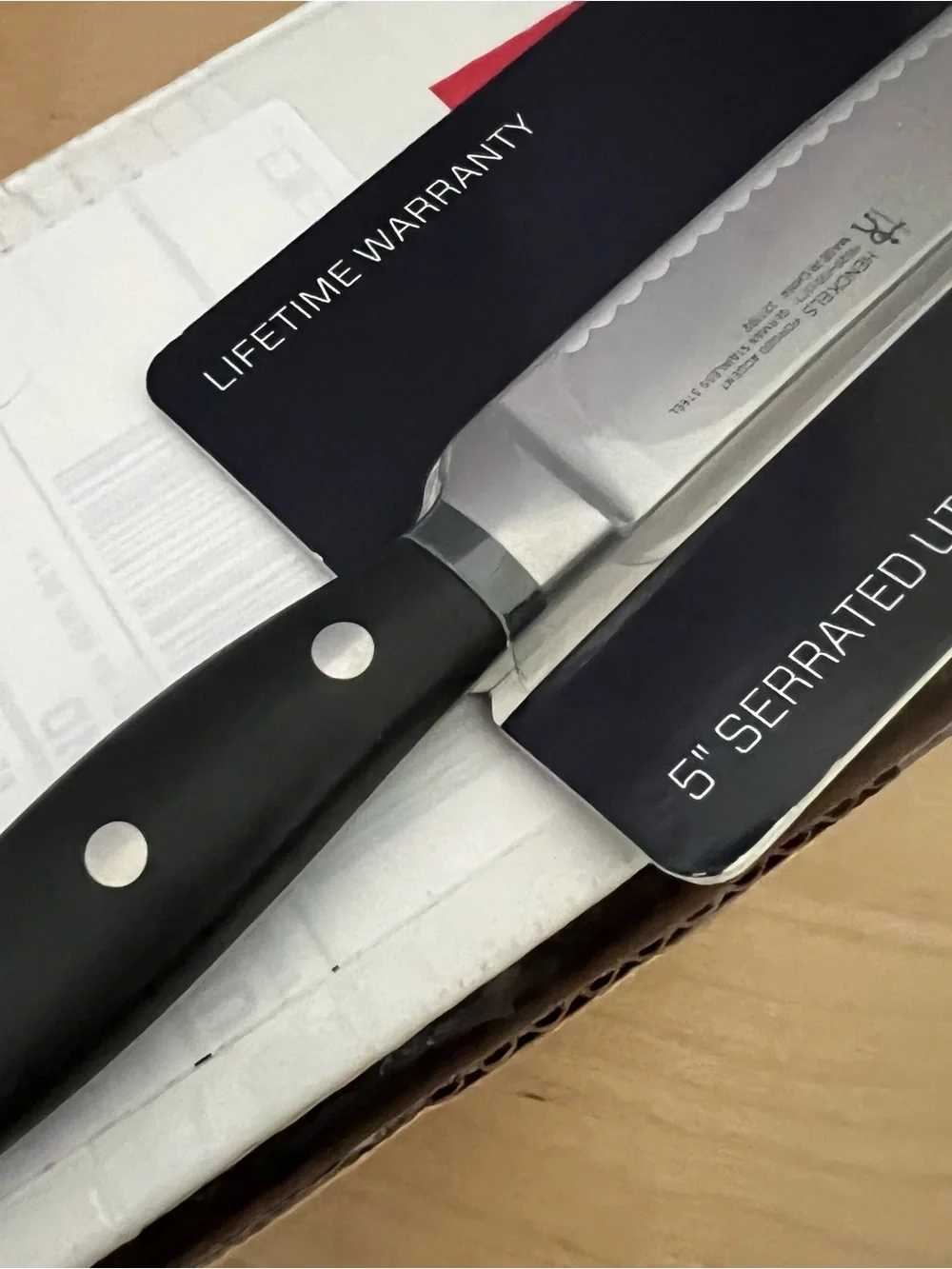 Zwilling J.A. Henckels 5 inch Serrated Stainless Steel Utility Knife New!
